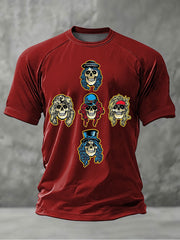 Men's Rock Print Short Sleeves T-shirt