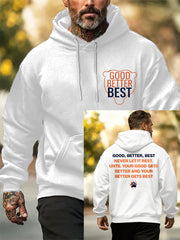 Men's Good Better Best Print Gift For Football Fans Gameday Casual Hoodie