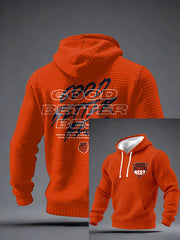 Men's Good Better Best Print Gift For Football Fans Gameday Casual Checkered Hoodie