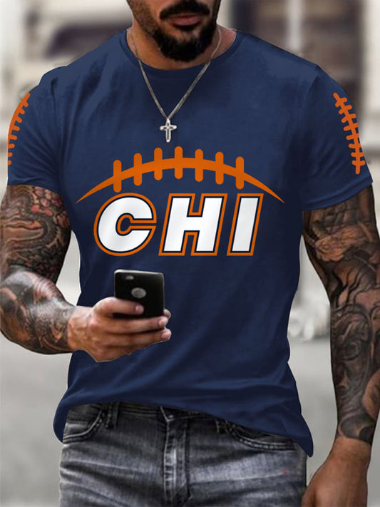 Men's Football Fans Lovers Gameday Casual Tee