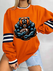 Women's Football Fans Lovers Gameday Casual Sweatshirt