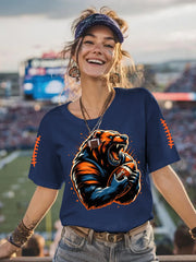 Women's Football Fans Lovers Gameday Casual Tee