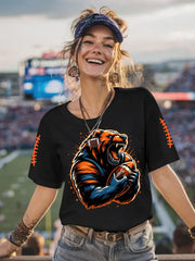 Women's Football Fans Lovers Gameday Casual Tee