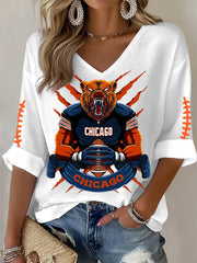 Women's Football Fans Lovers Gameday Casual Long-Sleeve Top