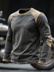 Men's Vintage Washed Cotton Long Sleeve T-Shirt