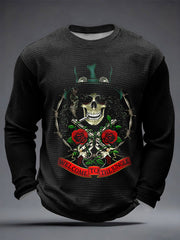 Men's ock Print Waffle Long Sleeve T-Shirt