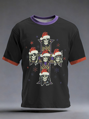 Men's Christmas Rock Print Short Sleeves T-shirt