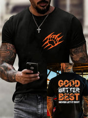 Men's Good Better Best Print Football Fans Gameday Casual Tee