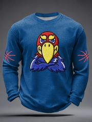 Men's Basketball Printed Waffle Long Sleeve T-Shirt