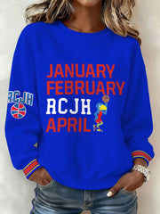 Women's Basketball Lover University Printed Sweatshirt