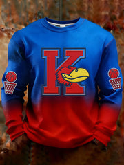 Men's Basketball Printed Waffle Sweatshirt