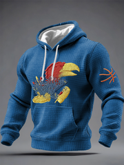 Men's Basketball Printed Checkered Cotton Hoodie