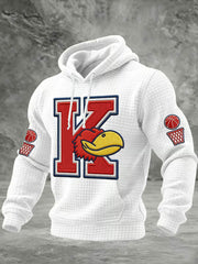 Men's Basketball Printed Checkered Cotton Hoodie