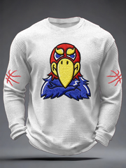 Men's Basketball Printed Waffle Long Sleeve T-Shirt