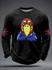 Men's Basketball Printed Waffle Long Sleeve T-Shirt