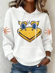 Women's Basketball Printed large-sized hooded sweatshirt