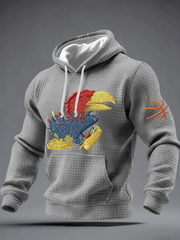 Men's Basketball Printed Checkered Cotton Hoodie