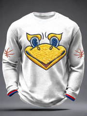 Men's Basketball Print Waffle Long Sleeve T-Shirt