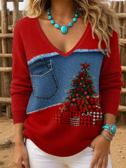 Women's Christmas Printed Casual Top