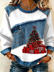 Women's Christmas Printed Casual Top