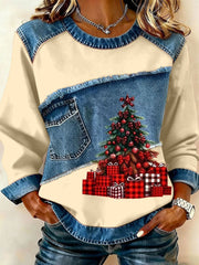 Women's Christmas Printed Casual Top