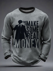 Men's Time To Make Real Money Waffle Long Sleeve T-Shirt