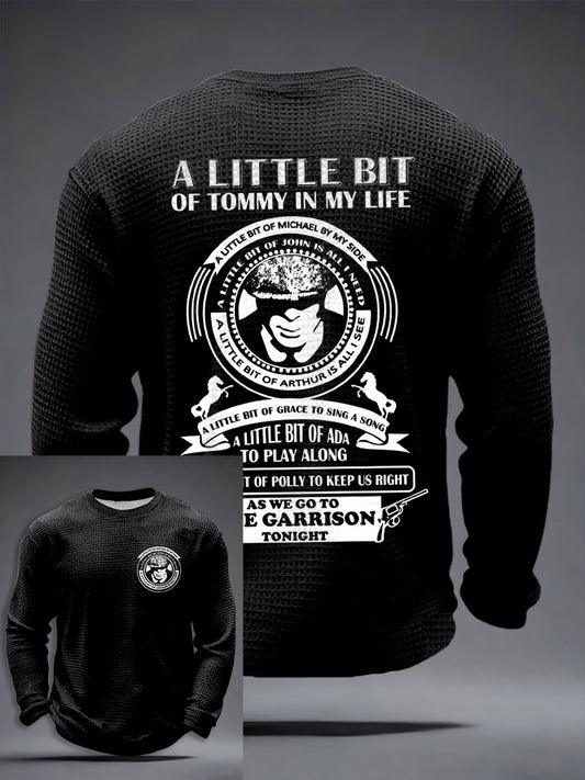 Men's TV Series Inspired Waffle Long Sleeve T-Shirt