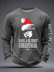 Men's Have A Blindin' Christma Waffle Long Sleeve T-Shirt