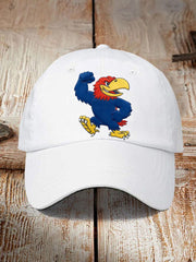 Unisex Retro American Basketball Kansas Jayhawks Print Hat