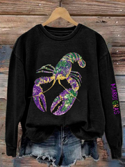 Women's Mardi Gras Crawfish polyester sweatshirt