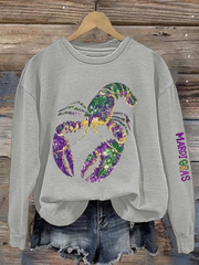Women's Mardi Gras Crawfish polyester sweatshirt