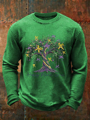 Men's Mardi Gras Waffle Print Casual T-Shirt