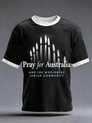 Men's 'Pray For Australia and the worldwide Jewish community' T-shirts