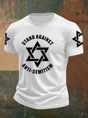 Men's Oppose antisemitism imitation cotton short-sleeved T-shirt