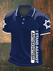Men's Oppose antisemitism polo shirt