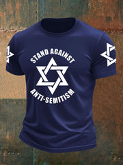Men's Oppose antisemitism imitation cotton short-sleeved T-shirt