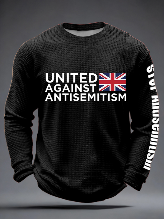 Men's Oppose antisemitism Waffle Long Sleeve T-Shirt