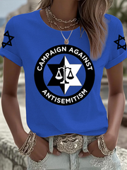 Women's Oppose antisemitism short-sleeved T-shirt