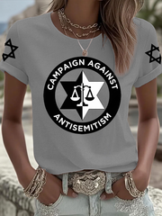 Women's Oppose antisemitism short-sleeved T-shirt
