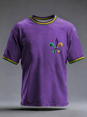 Men's Mardi Gras Printed Casual T-Shirt