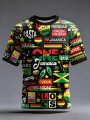 Men's Reggae Music Inspired Print T-Shirt