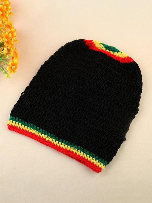 Unisex Jamaican Reggae Red, Yellow, and Green Knit Hat
