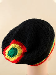 Unisex Jamaican Reggae Red, Yellow, and Green Knit Hat