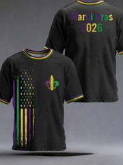 Men's Mardi Gras Printed Casual T-Shirt