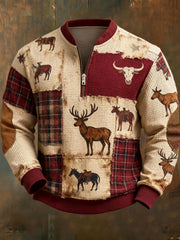 Men's Western Christmas Printed Sweatshirt