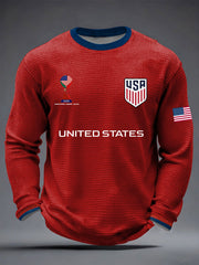 Men's USA Soccer Waffle Long Sleeve T-Shirt