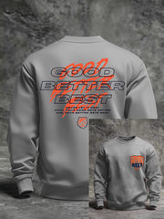 Men's Good Better Best Print Football Fans Gameday Casual Sweatshirt