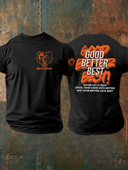 Men's Good Better Best Print Football Fans Short Sleeve T-shirt