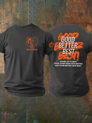 Men's Good Better Best Print Football Fans Short Sleeve T-shirt