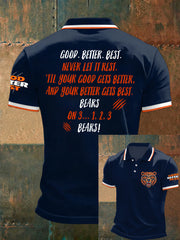 Men's Good Better Best Print Football Fans Gameday Casual Top